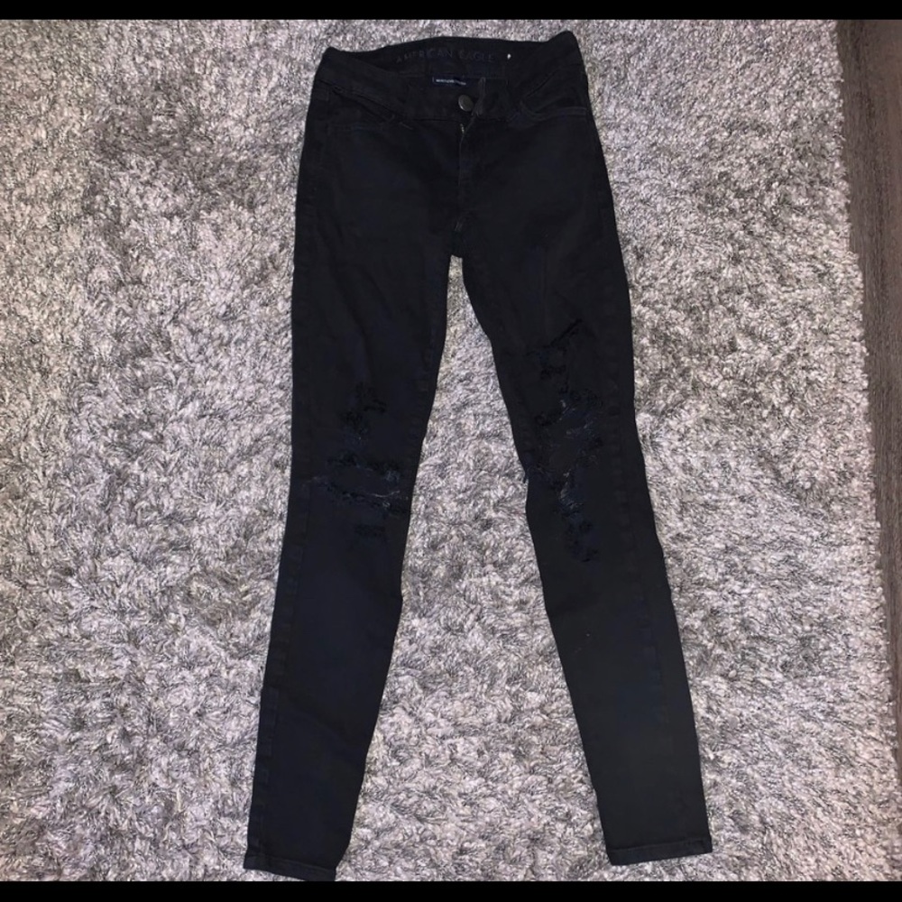 Black ripped jeans